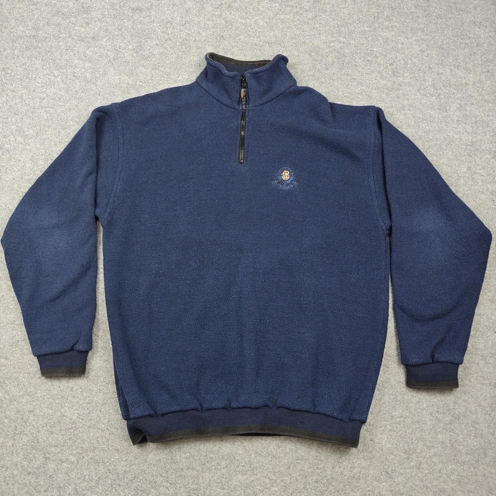 Levelwear Sweatshirt Mens XL Blue 1/4 Zip Fleece Pullover Scarboro Golf Club